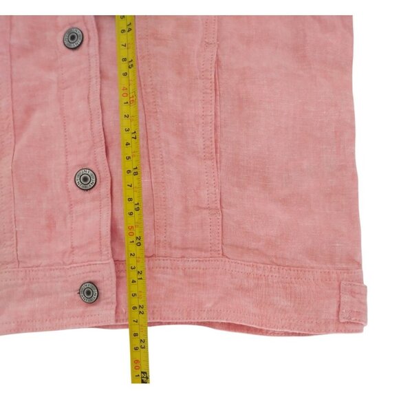 Jones New York Pink Linen Jacket Pockets Made Of European Grown Flax Womens S. - Picture 8 of 8